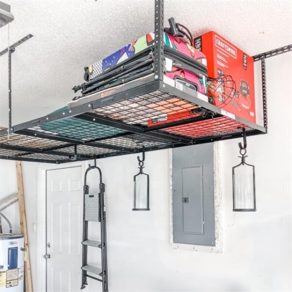 Create Space-Saving Solutions: DIY Overhead Garage Storage Rack Installation