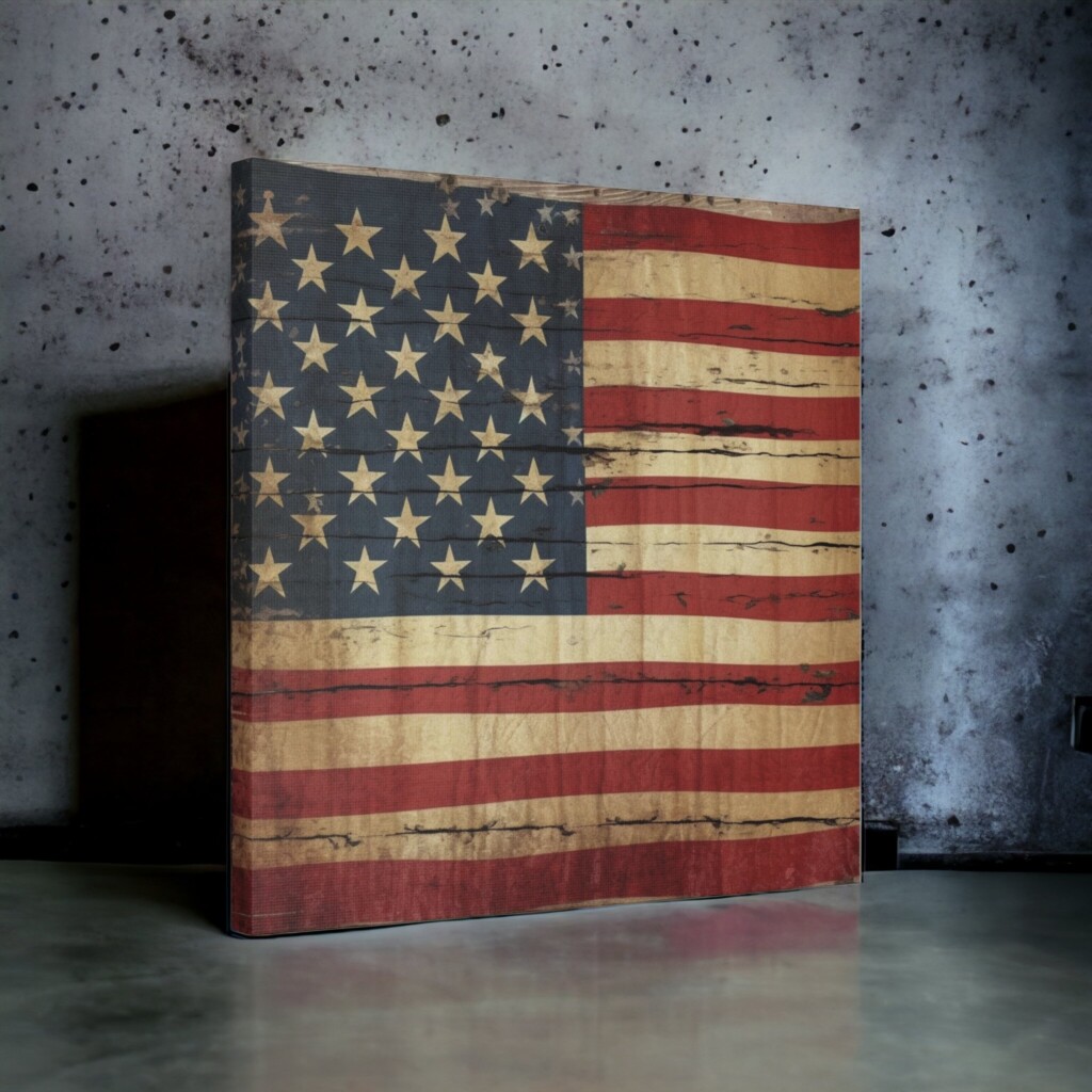 Weave Patriotism into Your Home Decor with American Flag Canvas Wall Art