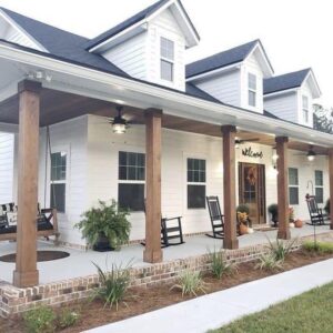 Modern Yet Rustic Home with a Wrap-Around Porch