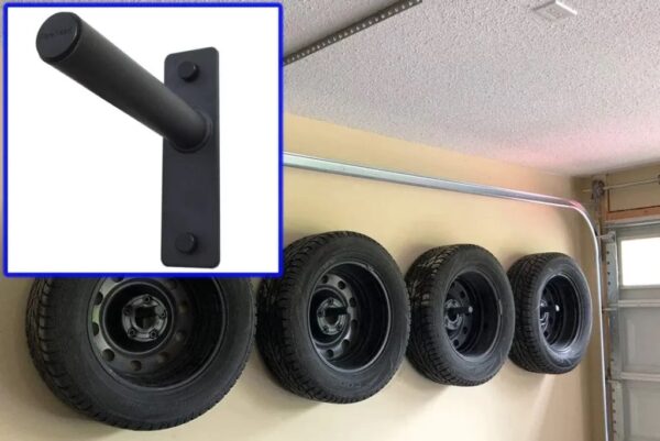 MAXIMIZE GARAGE SPACE WITH THE HEAVY DUTY WALL TIRE HANGER