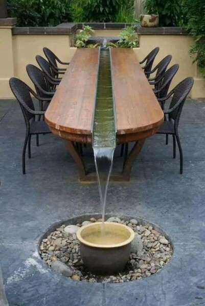 The Mesmerizing Waterfall Table Design