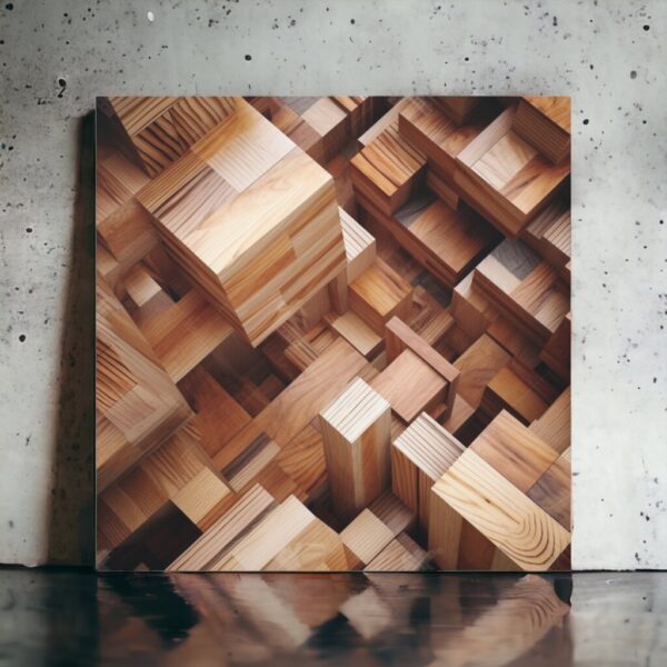 Geometric Wood Wall Art: A Crafted Gift for Woodworking Enthusiasts