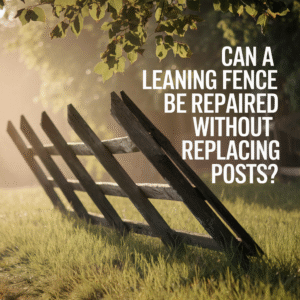 Can A Leaning Fence Be Repaired Without Replacing The Posts?
