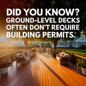 Ground-level decks often don&#8217;t require building permits.