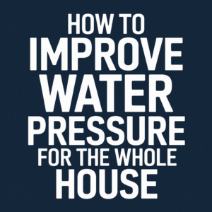How To Improve Water Pressure For Your Entire Home