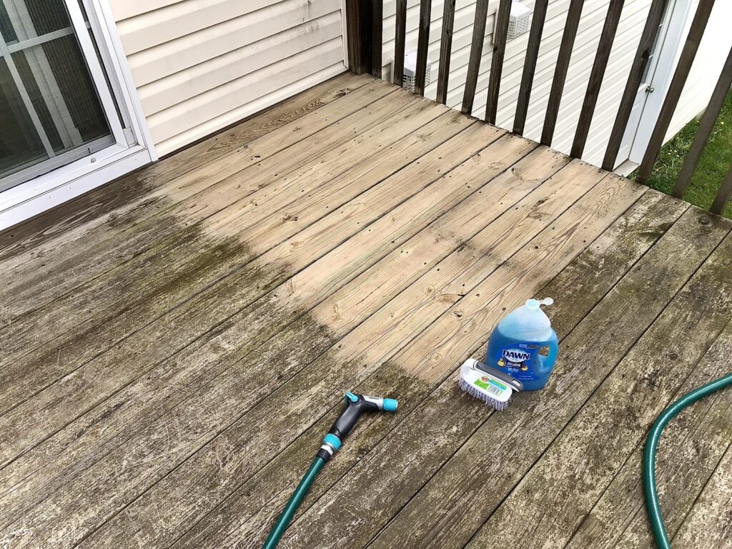 How to Clean a Deck Without a Pressure Washer (It Works!)