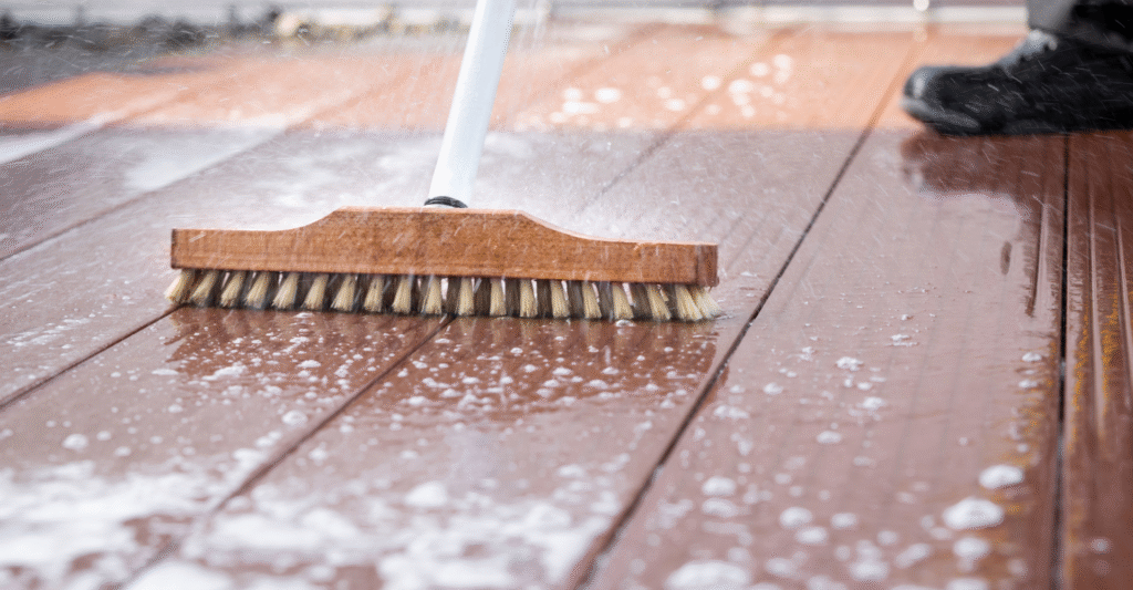 How to Clean a Deck Without a Pressure Washer (It Works!)