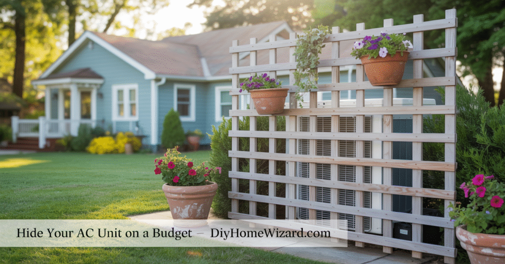 How to Hide Your Air Conditioning Unit on a Tight Budget