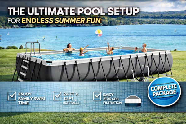 Turn Your Backyard Into a Summer Hangout with This Massive Pool Setup