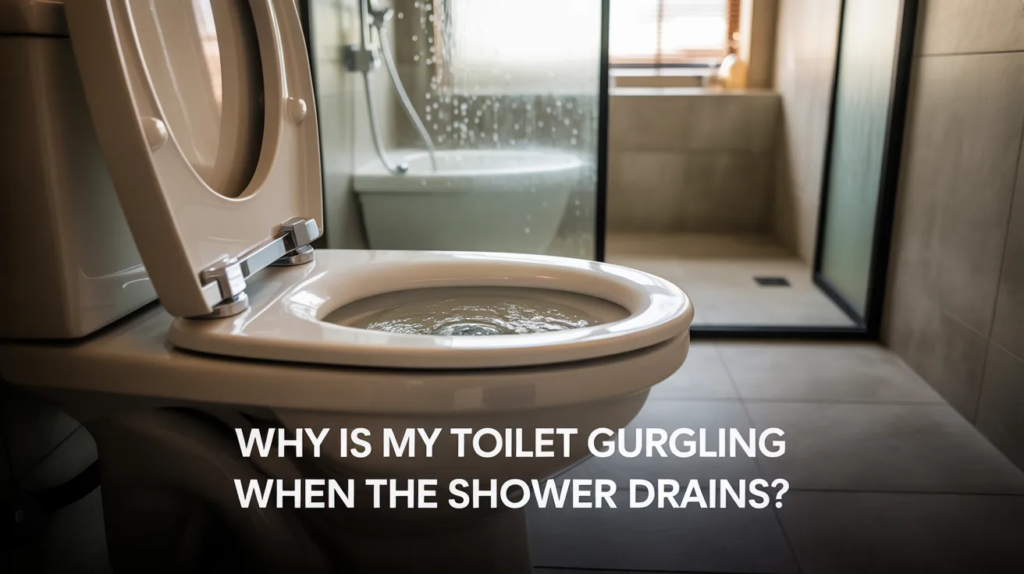 Why Does My Toilet Gurgle When the Shower Drains? (Causes + Fixes)