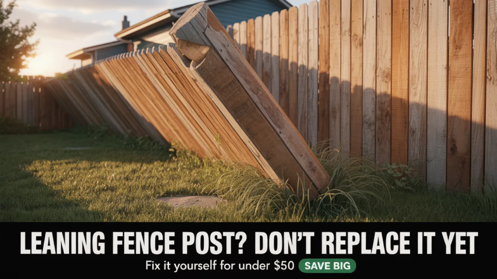 How to Fix a Leaning Fence Post Without Replacing It (Save Hundreds)