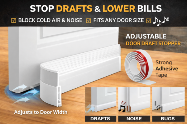 Block Cold Air and Noise Instantly with This Door Draft Stopper