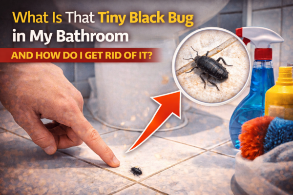 What Is That Tiny Black Bug in My Bathroom and How Do I Get Rid of It?