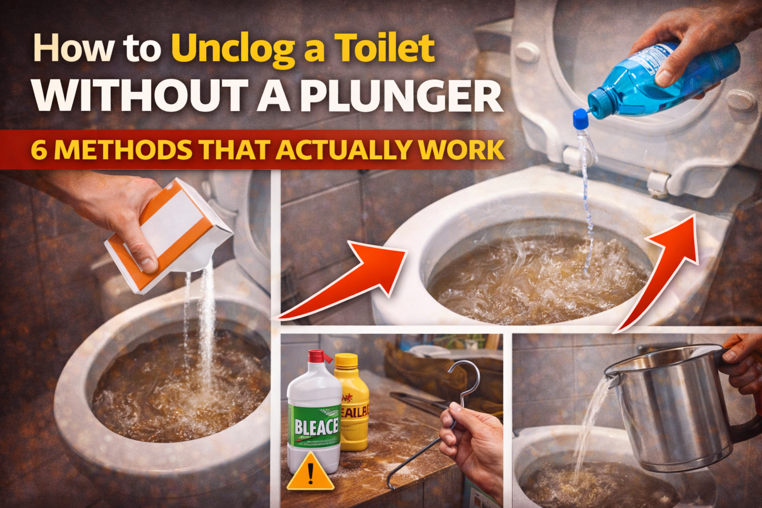 How to Unclog a Toilet Without a Plunger &mdash; 6 Methods That Actually Work