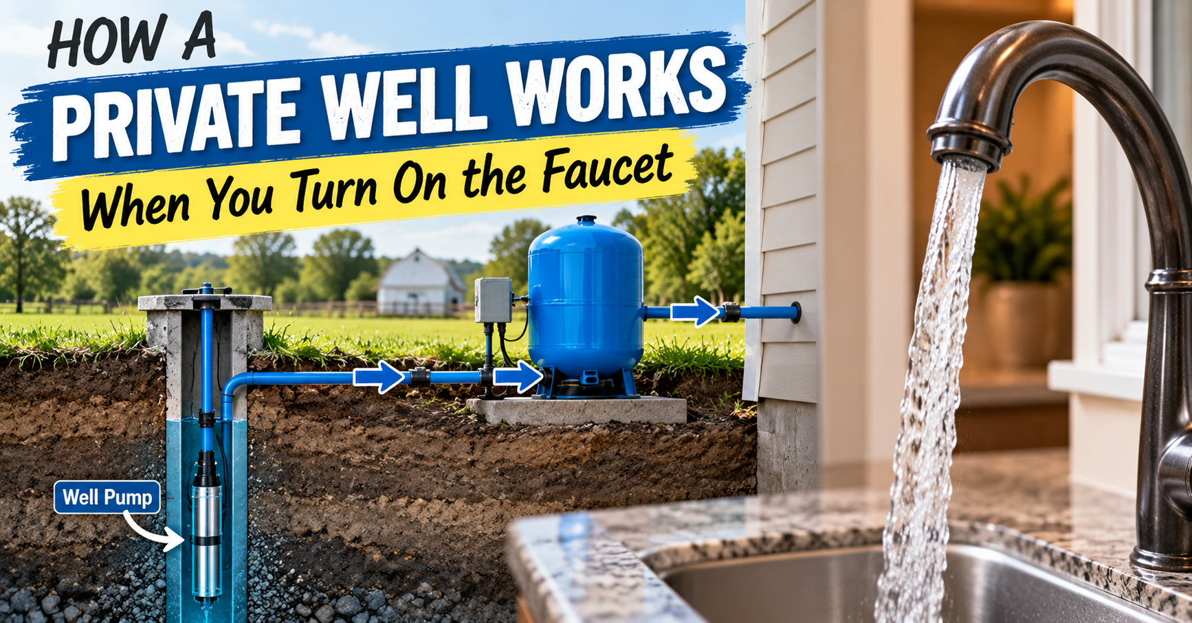 How a Private Well Works When You Turn On the Faucet