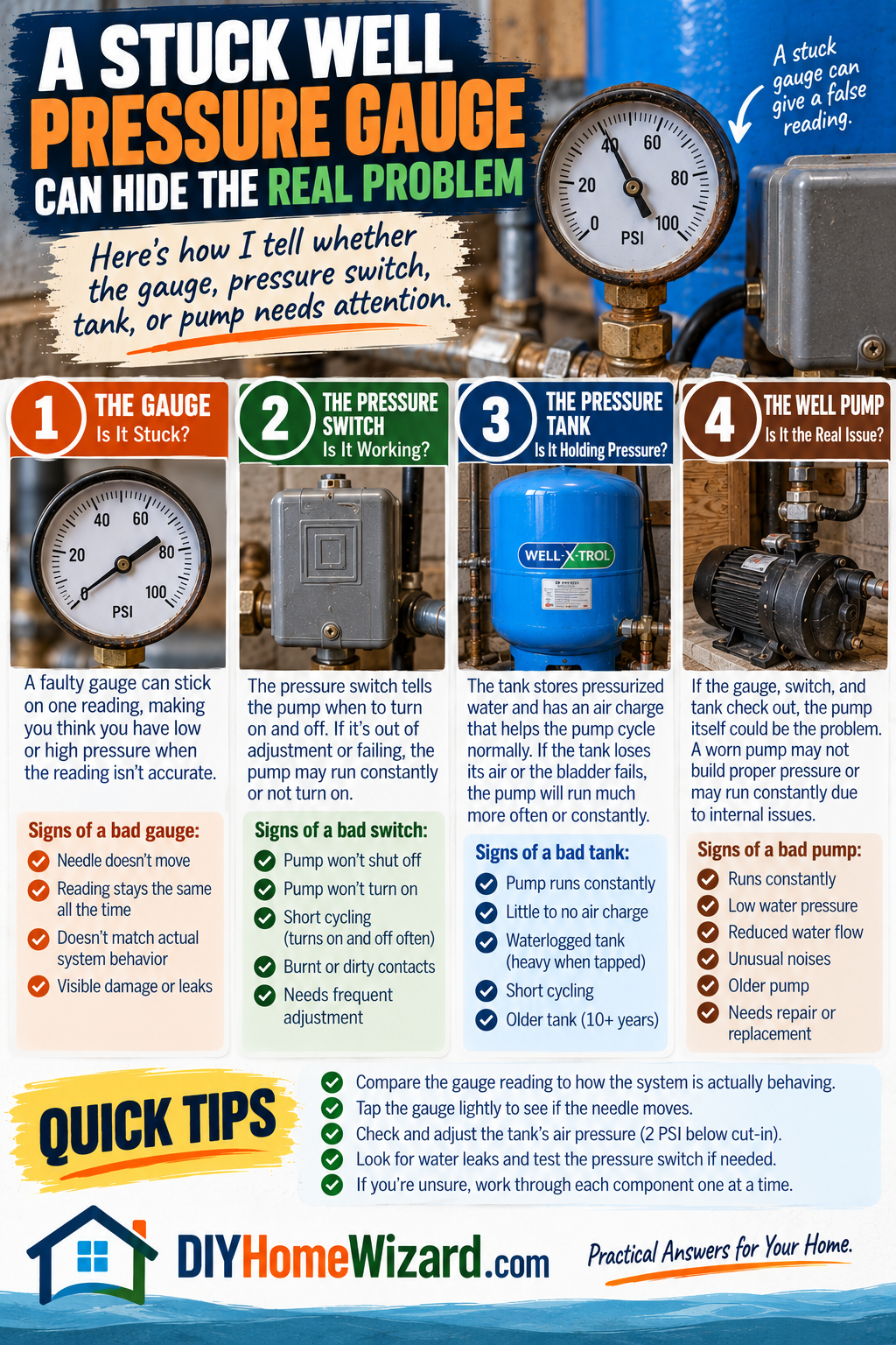 Why Is My Well Pressure Gauge Stuck and How Do I Check It?