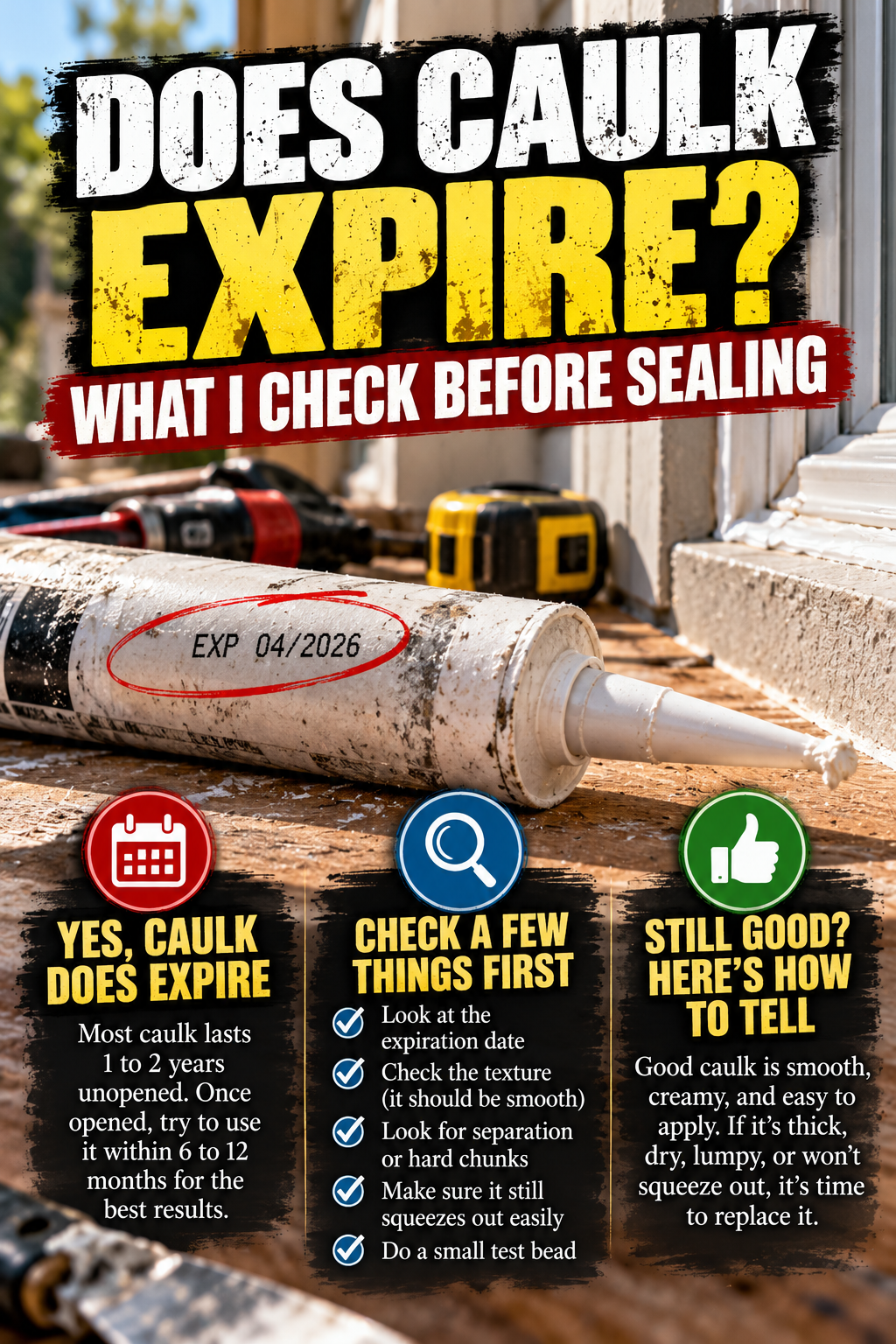 Does Caulk Expire? What I Check Before Sealing